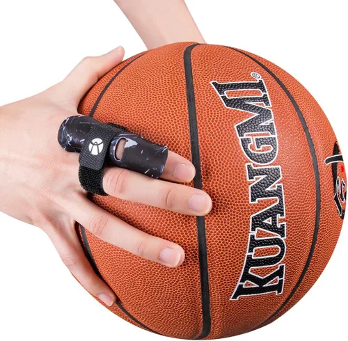 Vista 2 de Kuangmi Soporte de dedo protector, férula para el alivio del dolor para baloncesto voleibol béisbol, Negro, 1