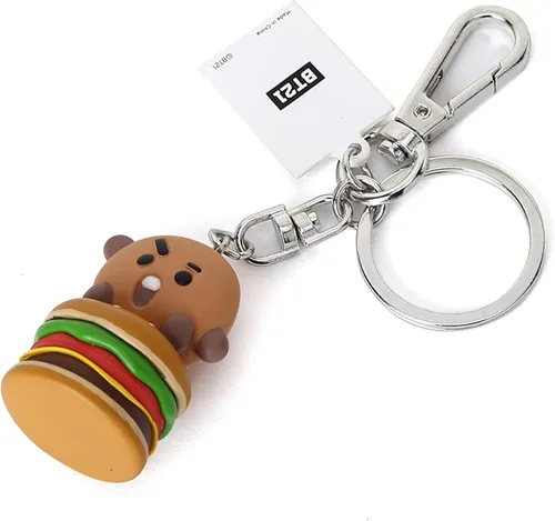 Vista 7 de BT21 Llavero con clip de la serie Bite, Shooky, talla única