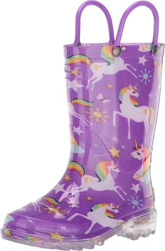 Western Chief - Botas de lluvia impermeables, de PVC, con luz, para niños
