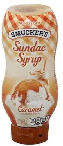 Vista 4 de Sundae Jarabe, caramelo de mantequilla, chocolate y caramelo, 20 onzas (paquete de 3) – con esparcidor Make Your Day