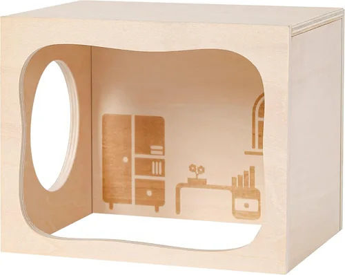 Vista 12 de Hámster Hideout Cámara de casa de madera Animales pequeños Mascotas Túnel explorador Juguetes Cobertizo secreto para hámsters enanos, hámsters