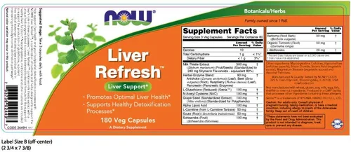 Vista 2 de NOW Foods Cápsulas vegetales para refrescar el hígado, 180 cápsulas (paquete de 2)