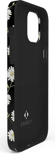 Vista 9 de Funda Casely para iPhone 11 Pro Max Daisy Daydream Floral Negro Diseño Clásico Ultradelgado
