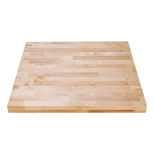 Vista 10 de DuraSteel Mesa de madera maciza, encimera de bloque de carnicero de 24 x 12 pulgadas, tabla de cortar de madera de losa de arce natural para mesa