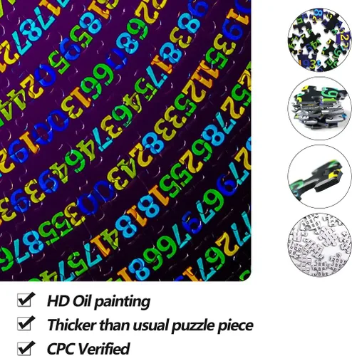 Vista 4 de Bgraamiens Puzzle - Day Puzzle The Mystical Puzzle Hard Unique Round Numbers Puzzle para adultos (Profundo )
