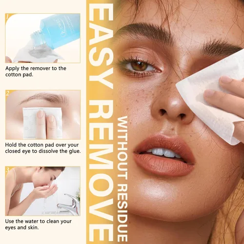 Vista 8 de QUEWEL Pegamento de pestañas en racimo para extensiones de pestañas DIY, 5 ml de pegamento para pestañas en racimo impermeable y de larga duración