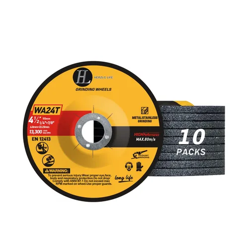 Muelas abrasivas de 4 1/2 pulgadas para metal y acero inoxidable, disco de molienda para amoladora angular de 4-1/2 pulgadas x 1/4 pulgadas x 7/8