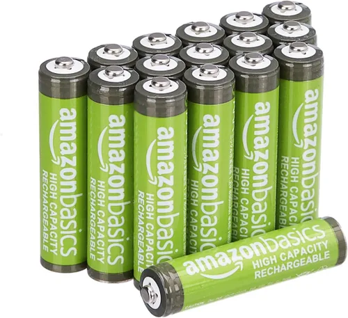Vista 11 de Yaxa Basics - Paquete de 4 pilas recargables AAA NiMH de alta capacidad de 850 mAh, 1.2V, recarga hasta 500 veces, precargadas