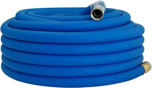 Vista 32 de WiseFlow Manguera de jardín de 3 pies x 5/8 pulgadas, manguera de goma resistente, manguera de agua con trenzado de cinco capas, accesorios macho