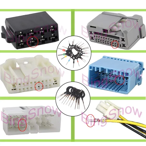 Vista 5 de Herramienta de extracción de terminales de 70 piezas, extractor de pasadores, removedor de reparación para la mayoría de terminales de conector