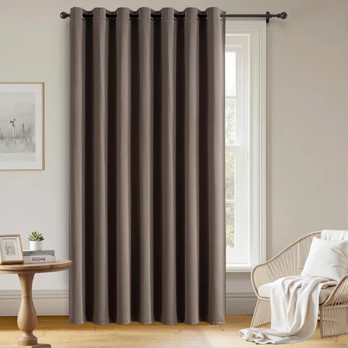 Vista 59 de Cortinas opacas para sala de estar, 100% cortinas opacas de 72 pulgadas de largo, juego de 2 paneles, cortinas con aislamiento térmico, pestaña