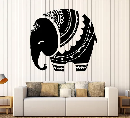 WallStickers4ever Large Vinyl Wall Decal Baby Elephant Animal Kids Room Stickers Mural (ig4364) Black