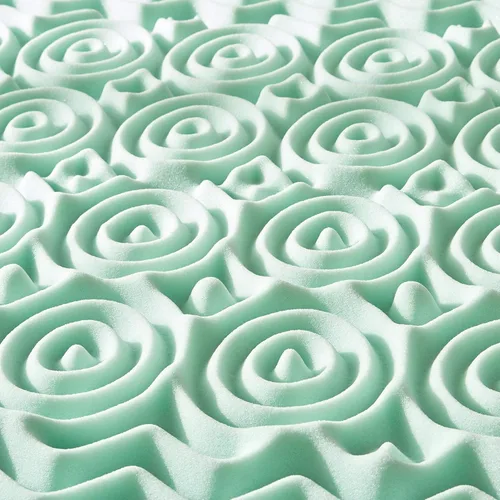 Vista 6 de Mellow - Cubrecolchón de espuma viscoelástica de 1.5 pulgadas y 5 zonas, con impregnación de aloe relajante, Dorm Essentials, tamaño individual XL
