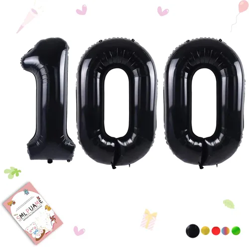 Vista 201 de Smlpuame - Globos grandes de 40 pulgadas de números del 0 al 9, globos numéricos para decoración de fiesta de cumpleaños, globos de helio