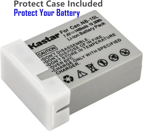 Vista 2 de Kastar Batería y cargador para cámaras digitales Canon NB-10L, CB-2LC y Canon PowerShot G1 X, PowerShot G15, PowerShot G16, PowerShot SX40 HS