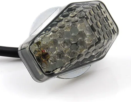 Vista 2 de 15 LED ámbar señal de giro con montaje, indicador parpadeante, universal para motocicleta, bicicleta deportiva