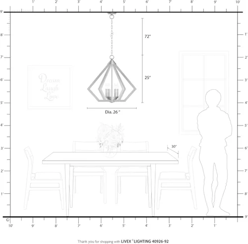 Vista 6 de Livex Lighting 40926-01 Lámpara de araña, latón antiguo