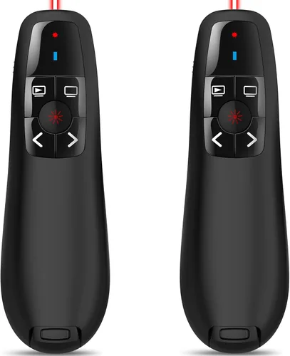 Vista 11 de Presentador inalámbrico de presentación remota Clicker: USB tipo C PowerPoint Clicker con puntero rojo Control PPT de largo alcance - Avanzador