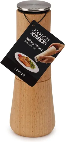 Vista 6 de Joseph Joseph 20190 Milltop Madera Molinillo de Pimienta de Cocina Sin Derrame, Madera