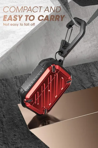 Vista 4 de SUPCASE Unicorn Beetle Pro Series - Funda diseñada para Airpods Pro (2023/2022/2019), funda protectora resistente de cuerpo completo con mosquetón