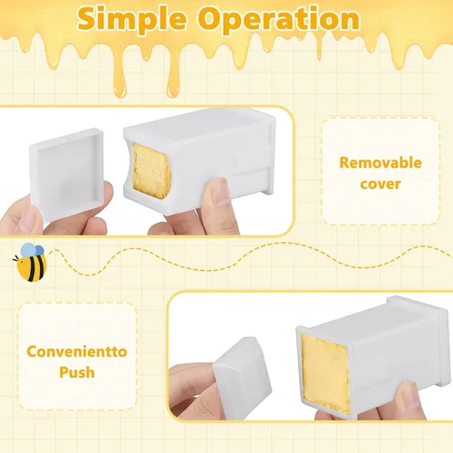 Vista 6 de Esparcidor de mantequilla, dispensador de mantequilla de mazorca de maíz con cubierta integrada, soporte para barra de mantequilla, aplicador
