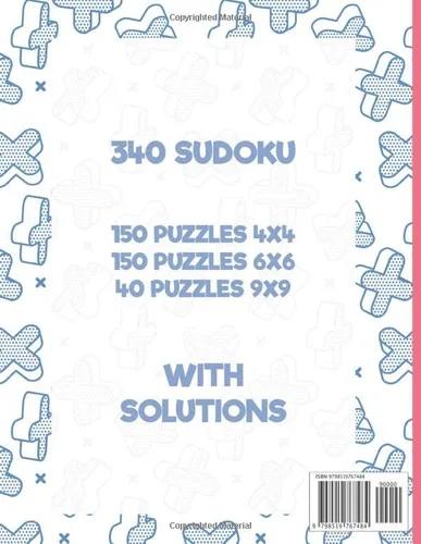 Vista 2 de Sudoku For Kids Ages 6-12 340 Easy Sudoku Puzzles For Kids And Beginners 4x4, 6x6 and 9x9, With Solutions