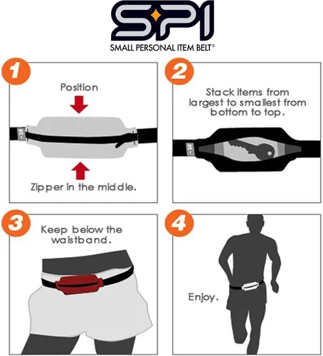 Vista 5 de SPIBELT Cinturón de running Bolsillo grande - Correa de running sin rebote para corredores, atletas y aventureros