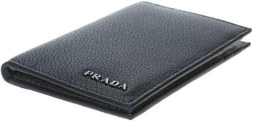 Vista 5 de Prada los hombres de piel negro largo cartera 2mv836Saffiano Nero + Mercurio