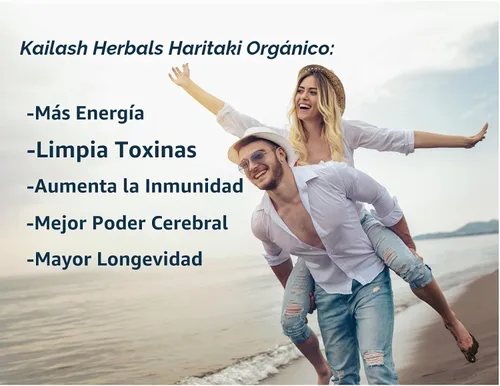 Kailash Herbals Cápsulas Haritaki orgánicas – 2420 mg – Mejora la digestión – Desintoxicación y rejuvenecimiento – Mantiene la regularidad – Función
