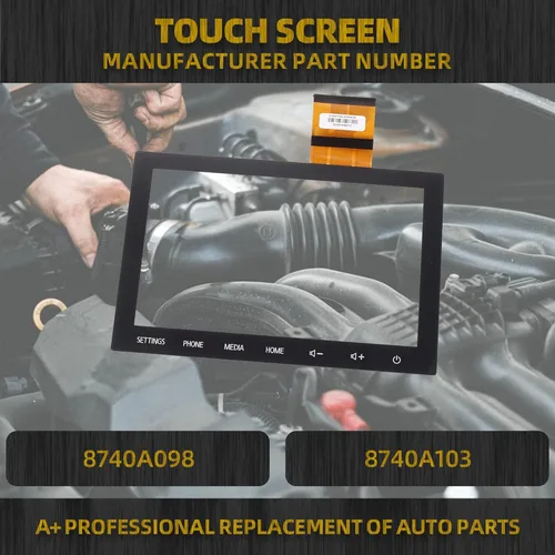 Vista 2 de Dasbecan Pantalla táctil de 8 pulgadas sin LCD compatible con Mitsubishi Outlander 2020 2021 2022 reemplaza 8740A103 8740A098