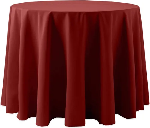 Vista 29 de ULTIMATE TEXTILE Cotton-Feel - Mantel redondo de comedor fino de 72 pulgadas, color verde salvia