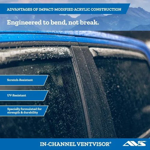 Vista 3 de Auto Ventshade [AVS] Protectores de lluvia en canal para Nissan Pickup 1987-1997; Pathfinder 2 1987-1990 - Puerta Viseras de ventilación