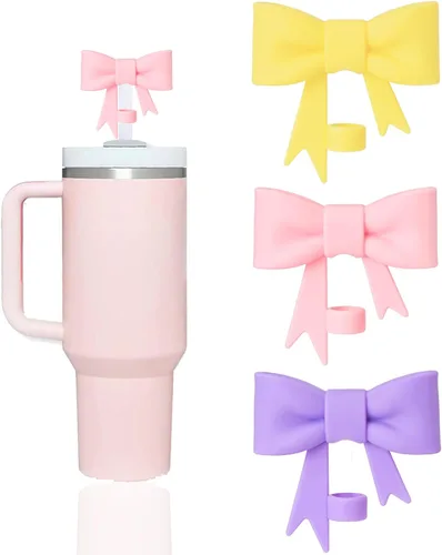 Vista 9 de Juego de 4 fundas para popotes Stanley de 40/30 onzas, protectores de tapas reutilizables de silicona para popotes de 0.4 pulgadas/0.394 in