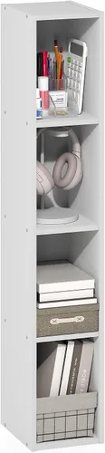 Vista 25 de Furinno PASIR - Estantería de libros de 2 niveles, estantería moderna de 9 x 12 x 21, estanterías abiertas para sala de estar, dormitorio, oficina