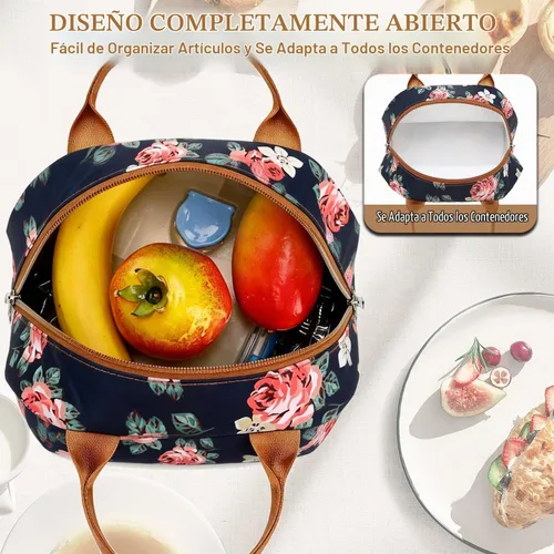 Vista 7 de Bolsa de almuerzo aislada FlowFly - Bolsa de asas organizadora para mujeres/hombres, Alpaca