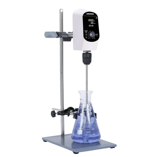 Mezclador agitador eléctrico de arriba de 100 a 2000 rpm, temporizador máx. 20L (H₂O), pantalla LCD, mezclador digital agitador superior de 10000