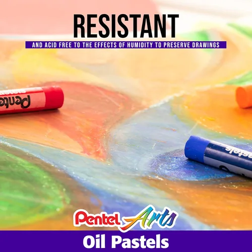 Vista 5 de Pentel PHN50 - Juego de pastel al óleo con estuche de transporte, juego de 45 colores, surtido, 50