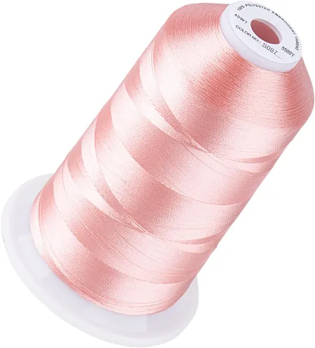 Vista 42 de Simthread 5500 yardas de hilo de bordar, 5000M de alto rendimiento 40WT 100% hilo de poliéster – 170+ colores vívidos, clasificado de alta velocidad