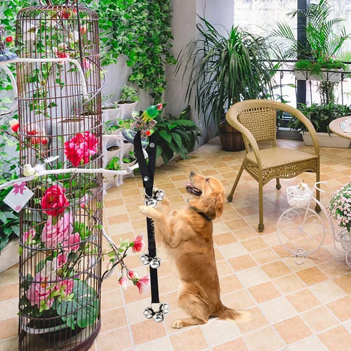 Vista 7 de 2 paquetes de timbres para perros, campanas ajustables de entrenamiento para perros, una manera conveniente de entrenar a tu cachorro-7 timbres