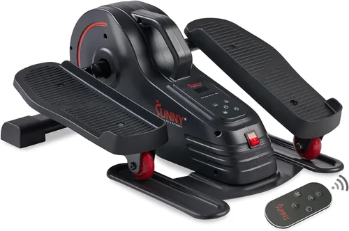 Sunny Health & Fitness Sitting Under Desk Pedal Exerciser, Portable Training Machine for Senior Exercise, Home Workout Elliptical & Bike