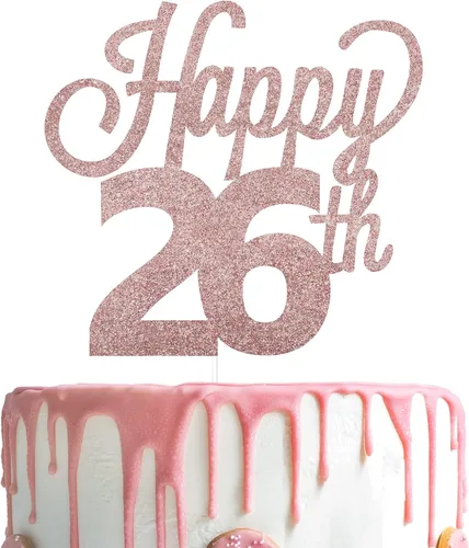 Vista 105 de LINGTEER - Decoración para pastel con texto "Happy Birthday 100", color negro