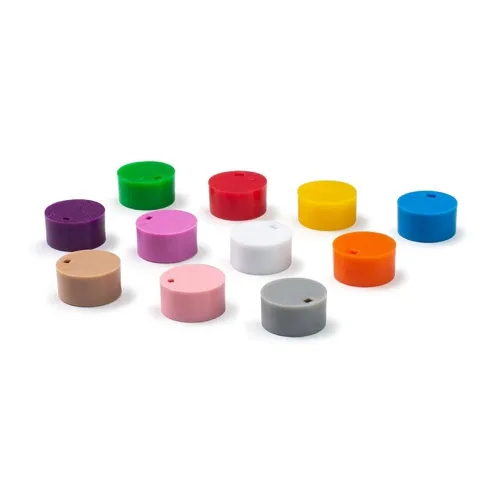 Vista 5 de Simport Capinsert T312-7 Inserto de tapa de polipropileno para tubos crioviales, surtido (5 paquetes de 100)