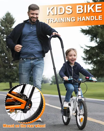 Vista 2 de LEICHTEN Mango de entrenamiento de seguridad para niños, 6 alturas ajustables y resistentes, accesorios de bicicleta de equilibrio para niños