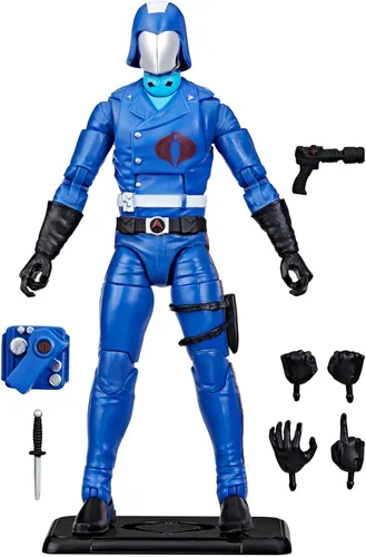 G.I. Joe Classified Series Retro Cardback Cobra Commander, figura de acción coleccionable de 6 pulgadas con 8 accesorios