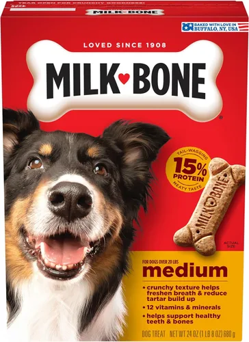 Vista 14 de Milk-Bone Paquete de golosinas para perros: galletas originales para perros grandes de 10 libras + carne de res suave y masticable y filete mignon