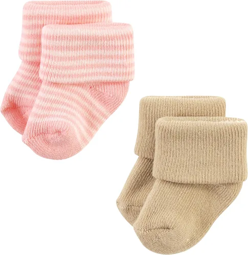 Vista 632 de Hudson Baby - Calcetines de algodón para bebés recién nacidos y Terry para niñas bebés