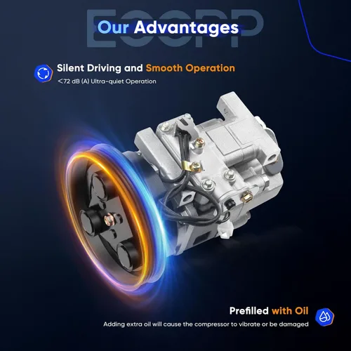 Vista 5 de ECCPP Compresor de CA con embrague 2001-2003 apto para Mazda Protege 1.6L 2.0L 2002-2003 para Mazda Protege5 2.0L AC Compresor