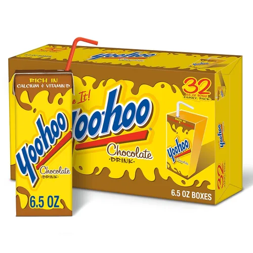 Yoo-hoo Bebida de chocolate, cajas de 6.5 onzas líquidas, paquete de 32
