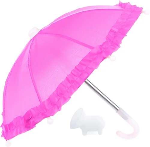 Vista 11 de Paraguas de Teléfono con Protección UV para Sol, Soporte Universal Ajustable con Ventosa Piggy para Teléfono Paraguas, Sombra Solar