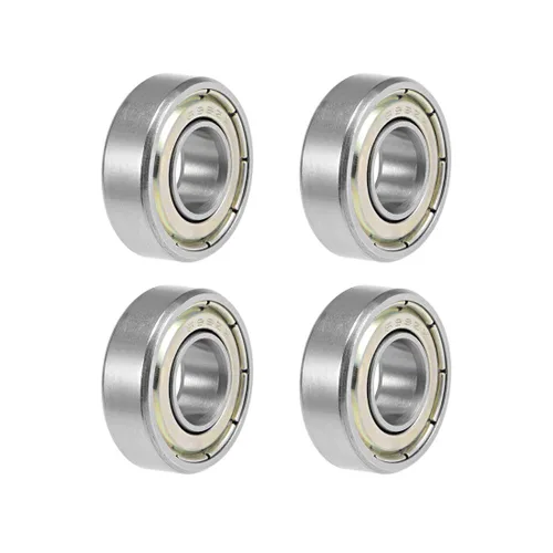 Vista 8 de uxcell 681XZZ Rodamientos rígidos de bolas de 0.059 in de diámetro interior de 0.157 in OD 0.079 in de diámetro doble de acero cromado blindado Z2